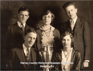 1931 Debate State Championship Team (lt-rt): Duane Baird, Pat Hogan, Mrs. Alma Moore, Florine Rankin, Robert Rayburn.