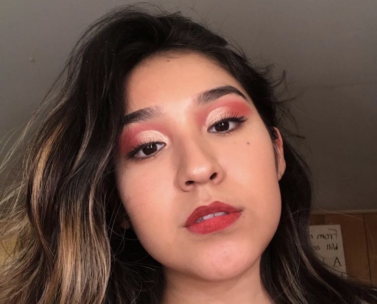 Posted to her Instagram on Dec. 10, 2019, Estrella Chavez shows off her red toned makeup look. Chavez was initially hesitant to create a profile, but was inspired by famous Instagram makeup accounts.