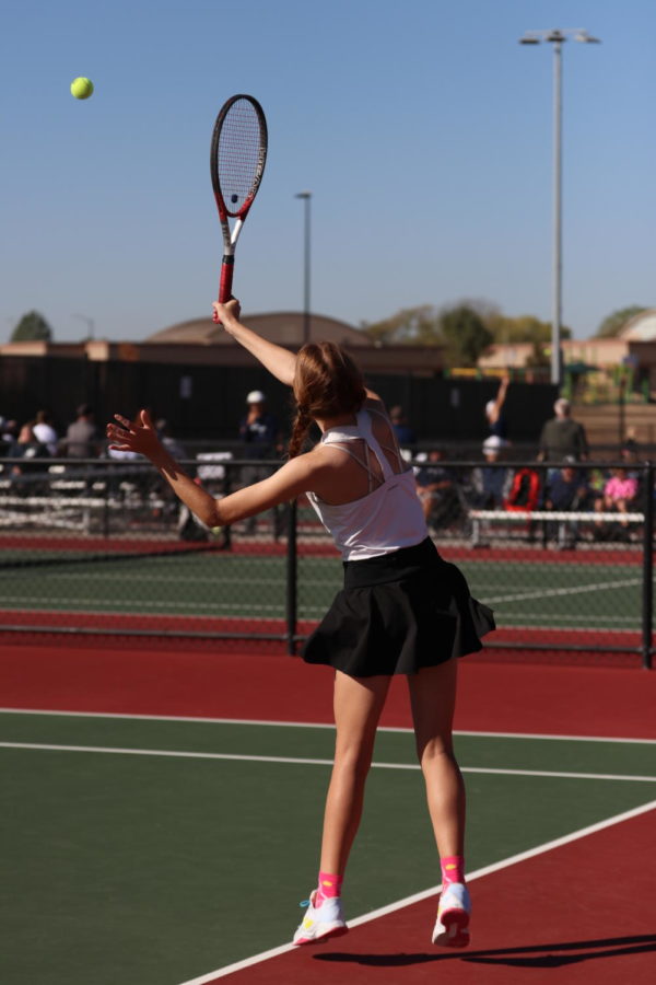 Girls tennis players compete at state