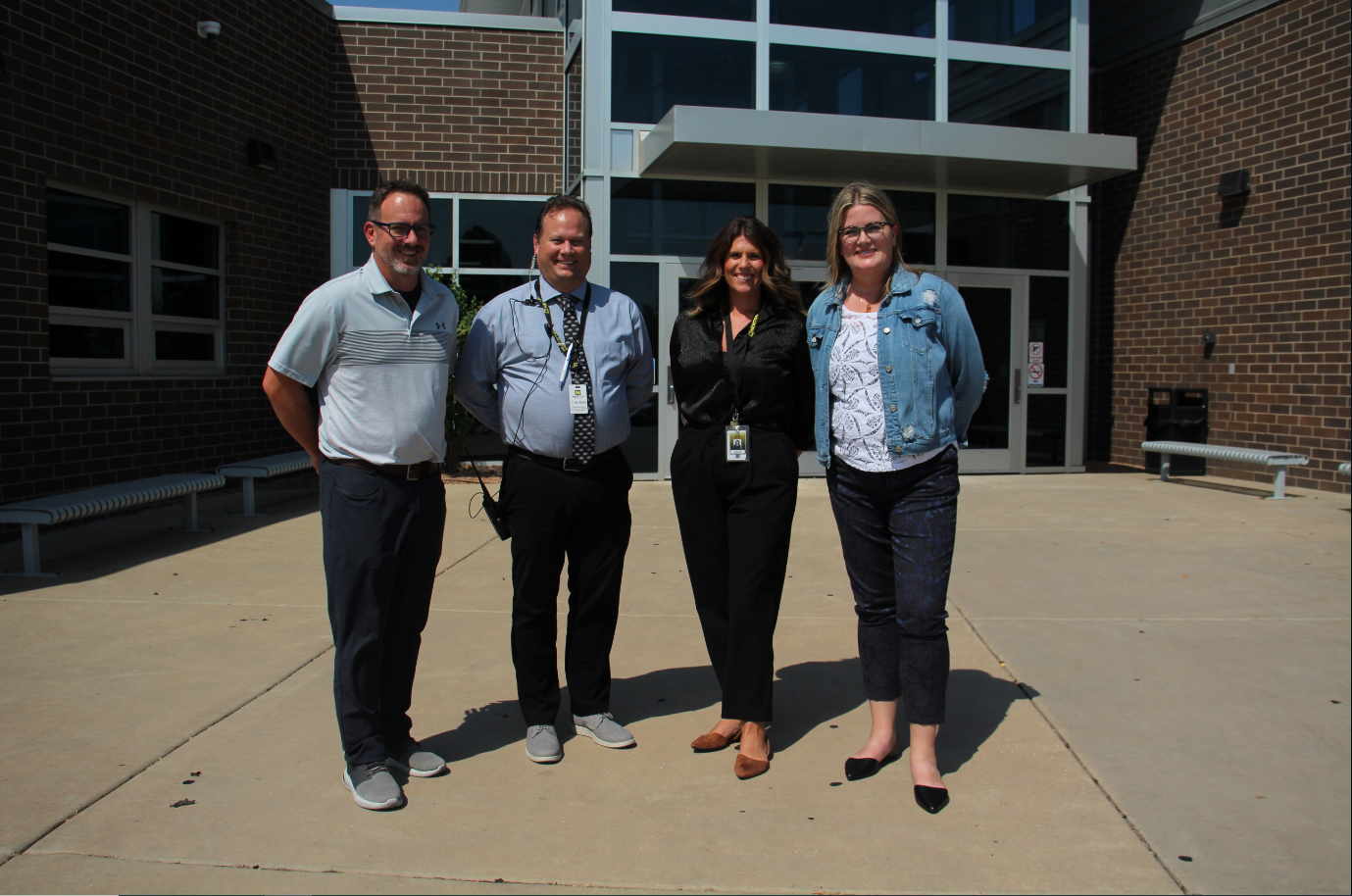 (From left) Assistant principal Derek Bristol, Principal Chad Nulik, Assistant Principal Julie Tucker and Assistant Principal Emily Snyder.