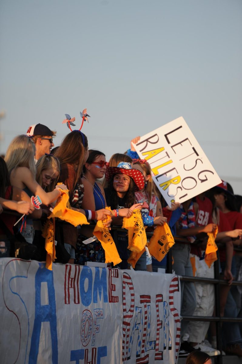 Students come out to celebrate the first home football game on Sept. 13th.