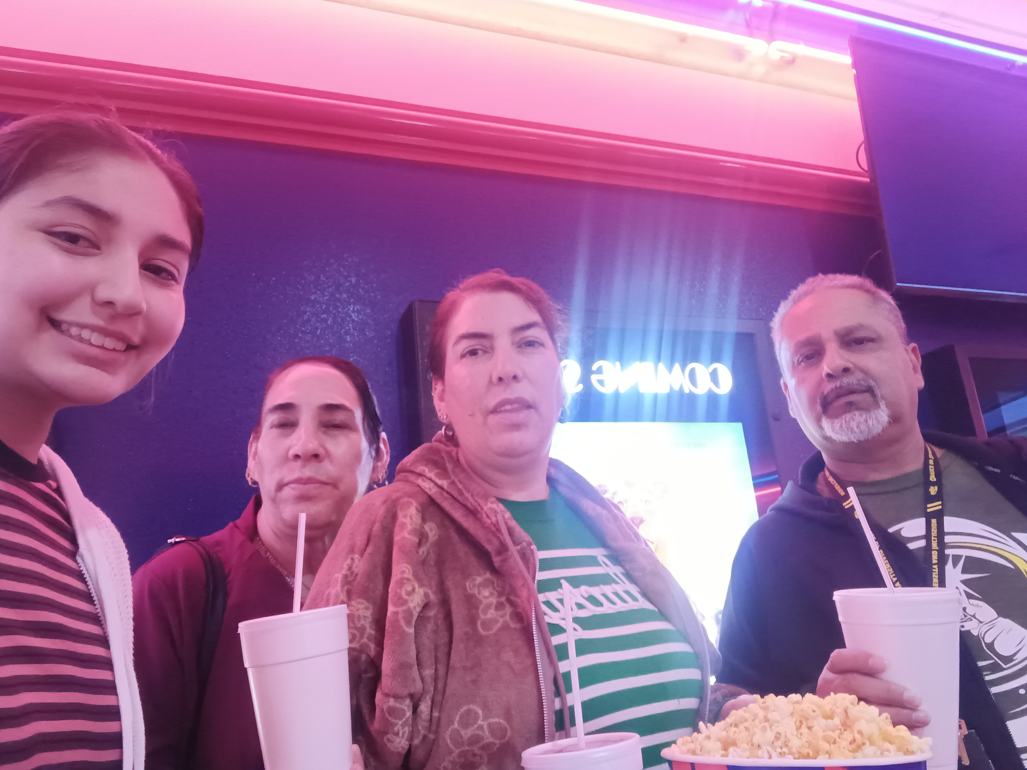 Dayali Sanchez and her family head to the screening of Wicked