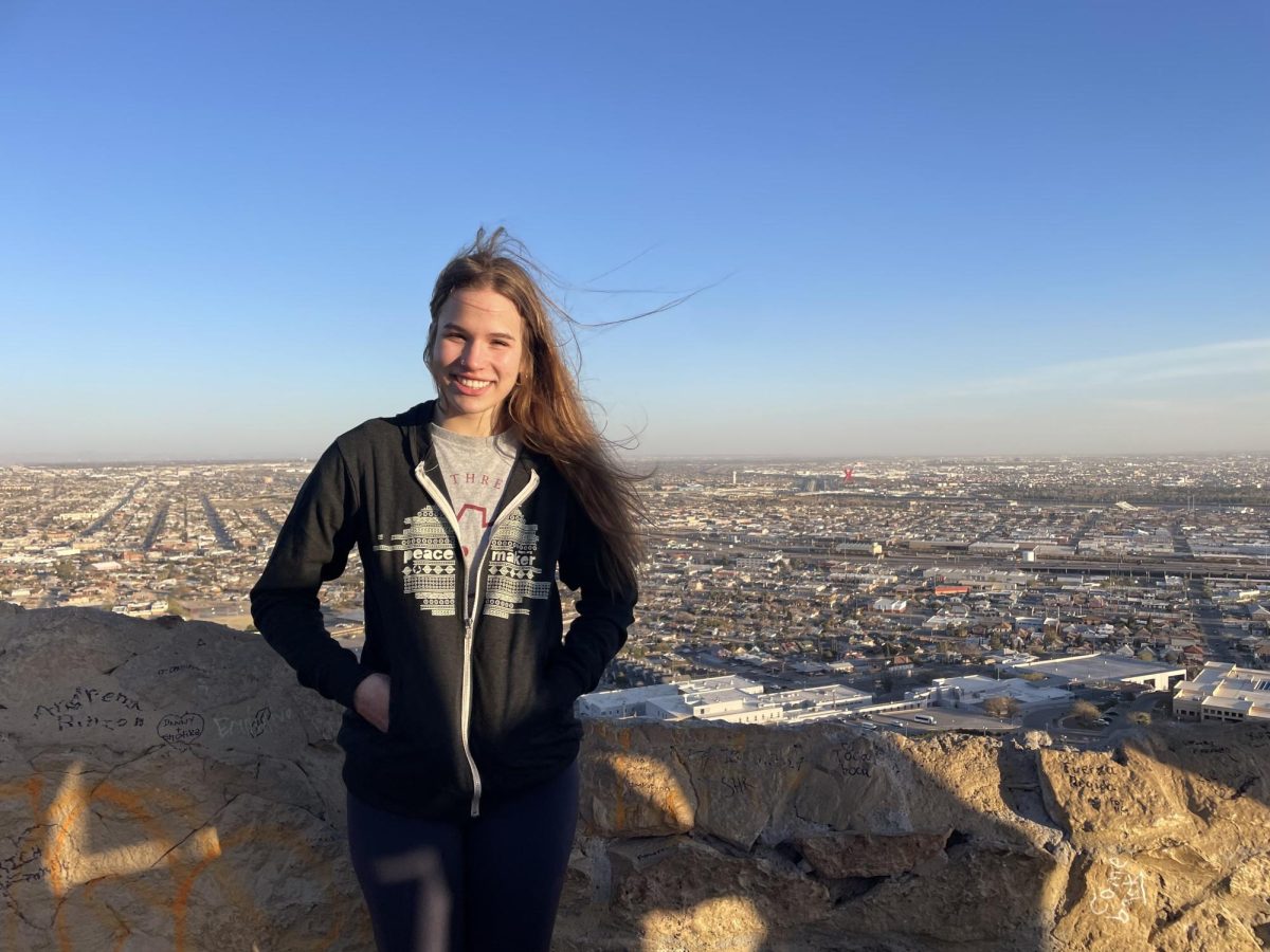 Ani Koontz in El Paso, Tx with Juarez in the background. 